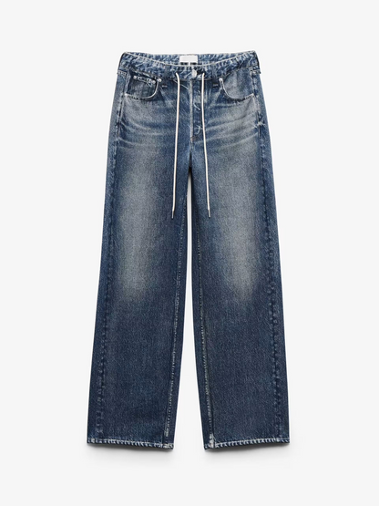 Drawstring Wide-Leg Pants