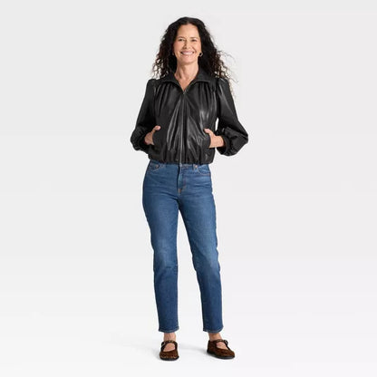 Women's Gathered Bomber Jacket