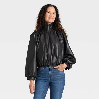 Women's Gathered Bomber Jacket