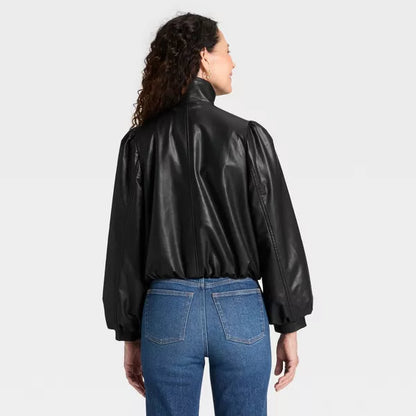 Women's Gathered Bomber Jacket