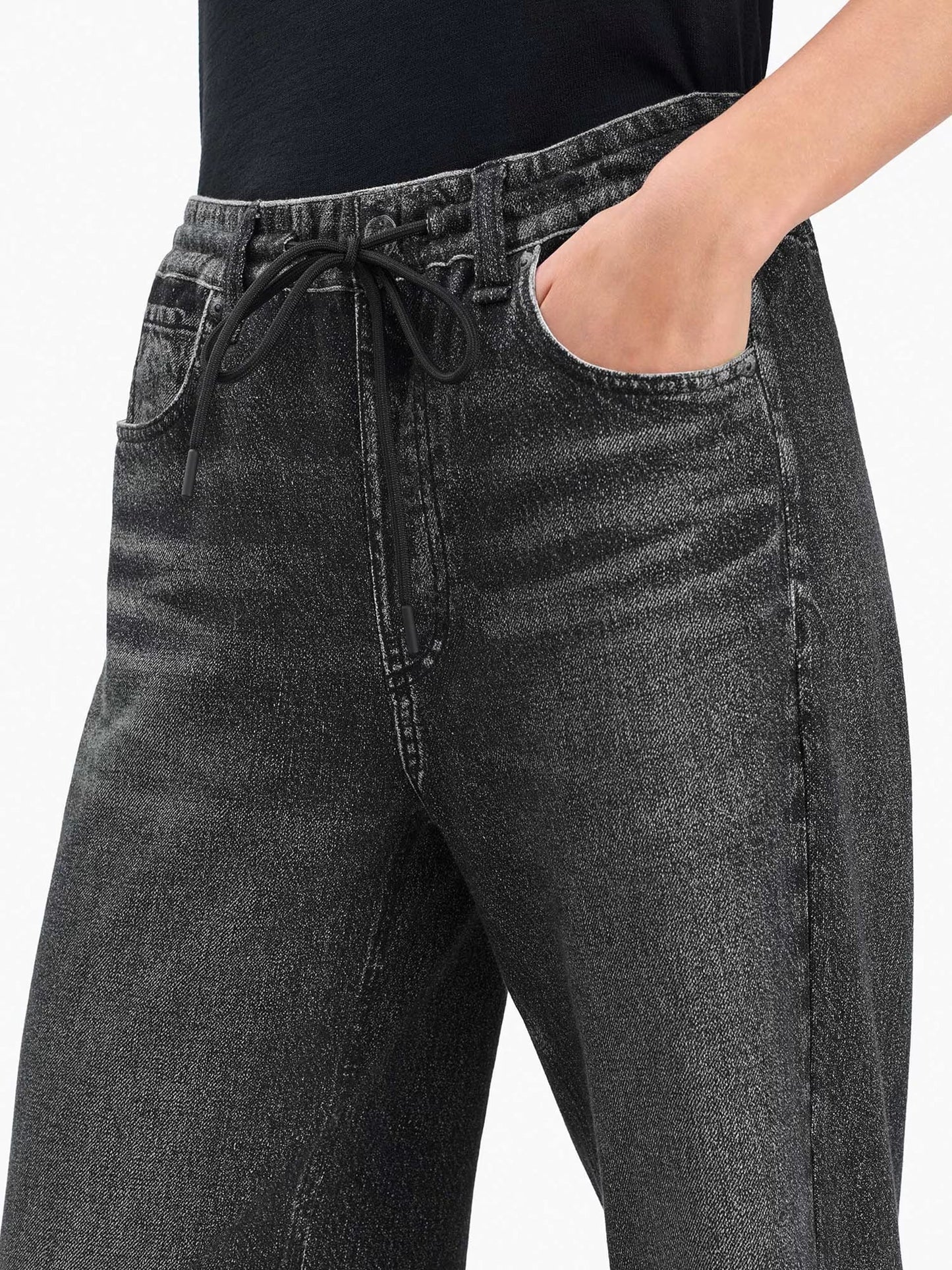 Drawstring Wide-Leg Pants