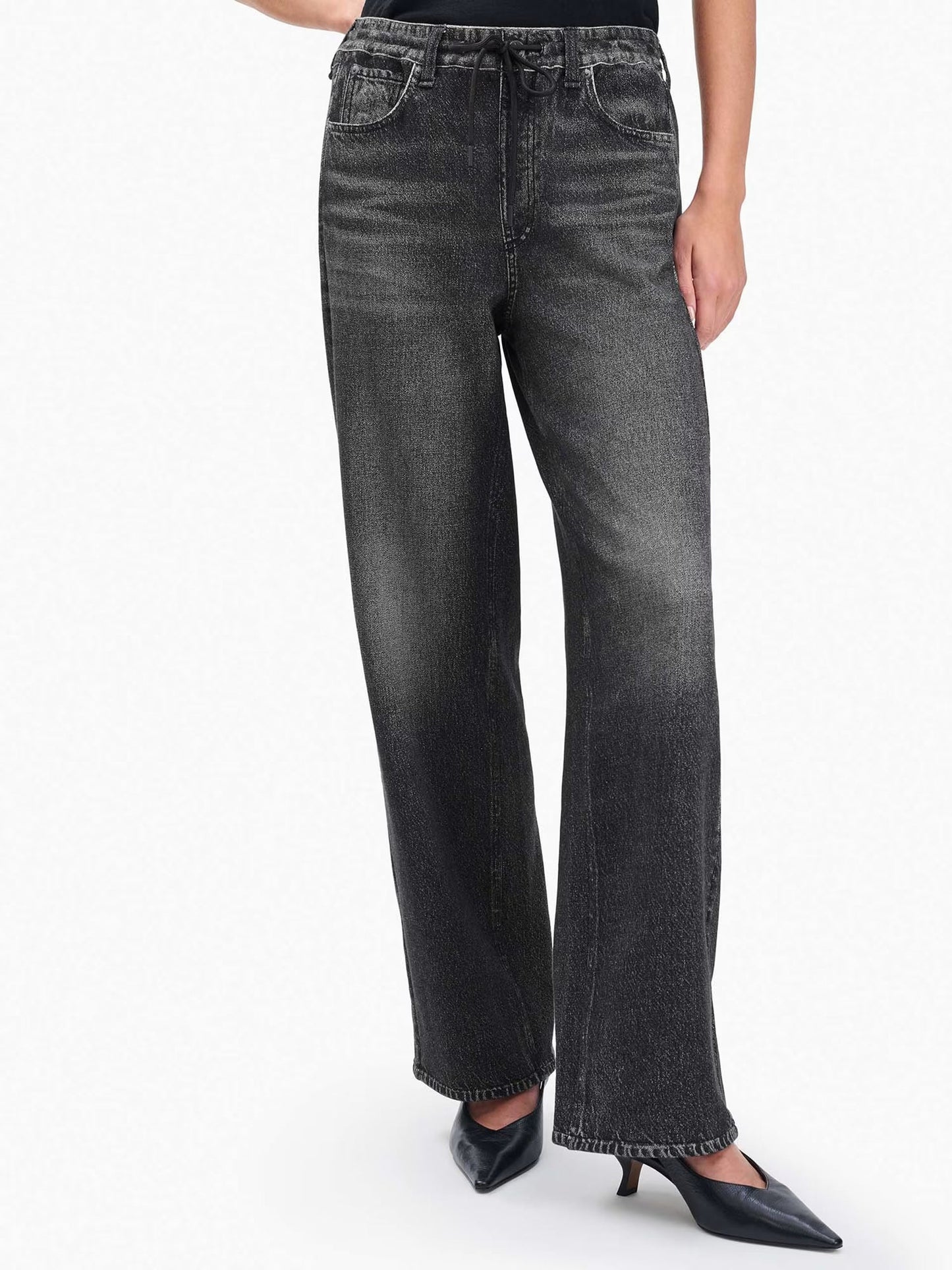 Drawstring Wide-Leg Pants