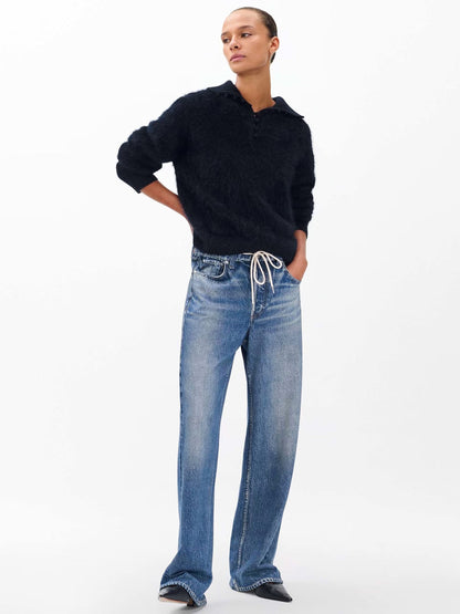 Drawstring Wide-Leg Pants