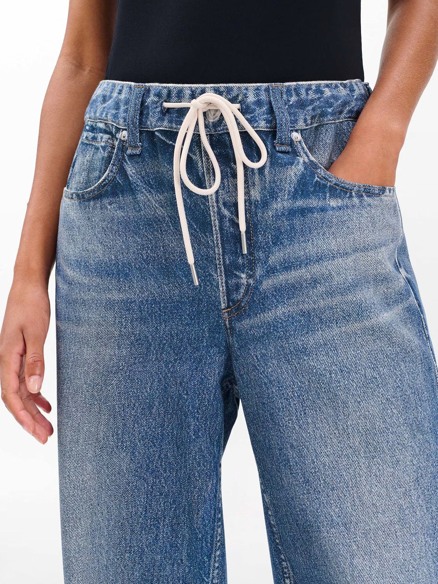 Drawstring Wide-Leg Pants