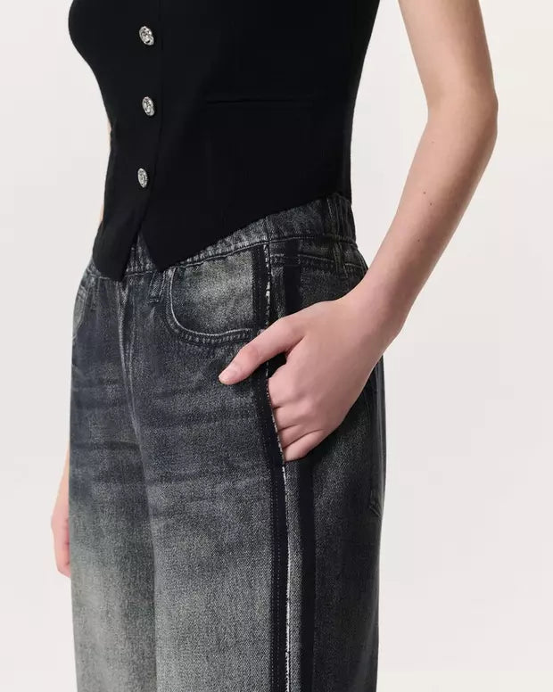 Two-Stripe Sweatpant Jeans