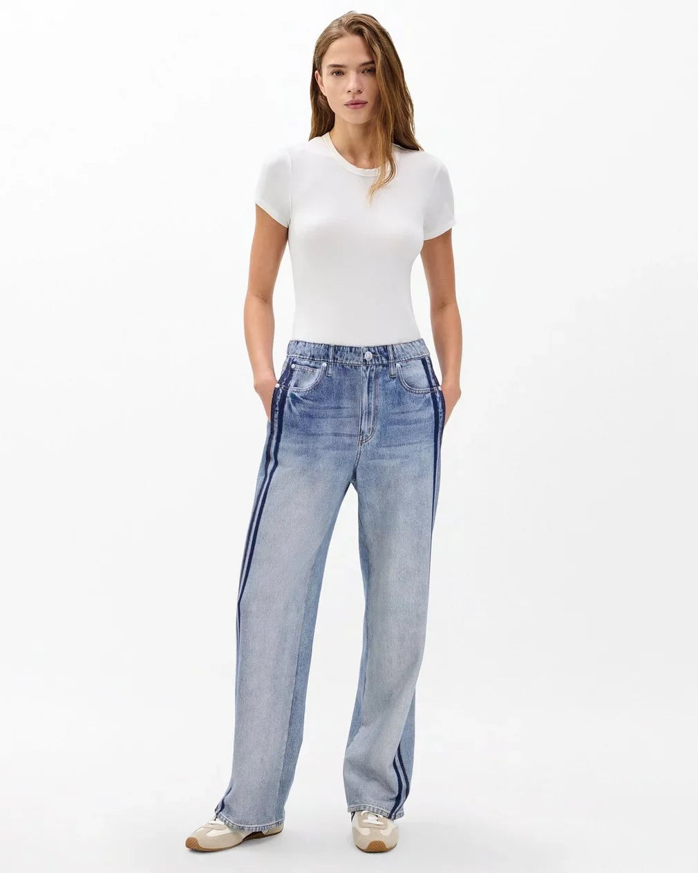 Two-Stripe Sweatpant Jeans