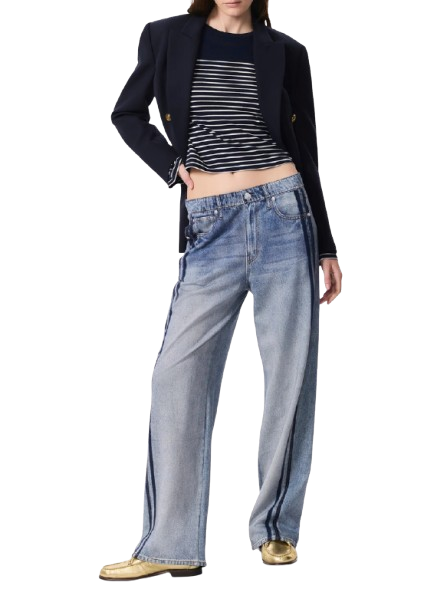 Two-Stripe Sweatpant Jeans