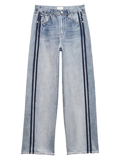 Two-Stripe Sweatpant Jeans