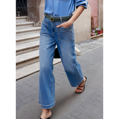 Cropped Wide Leg Jeans