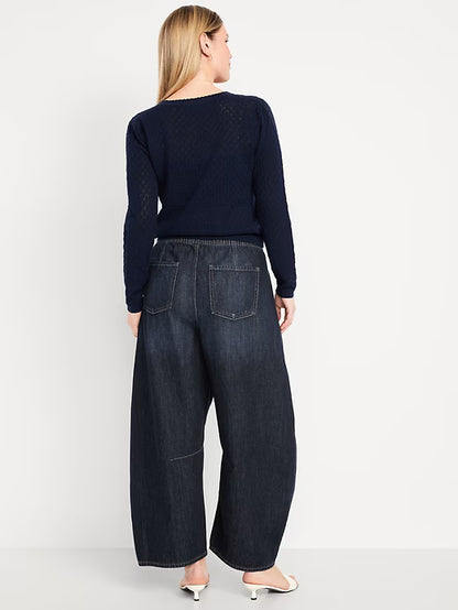 High Waist Barrel Jeans
