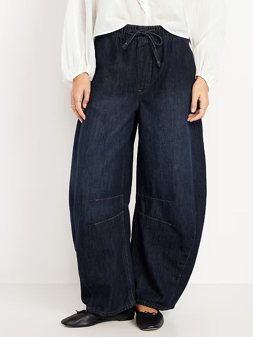 High Waist Barrel Jeans