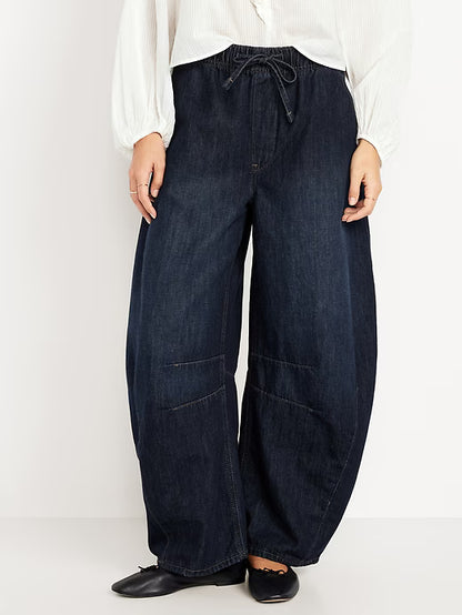 High Waist Barrel Jeans