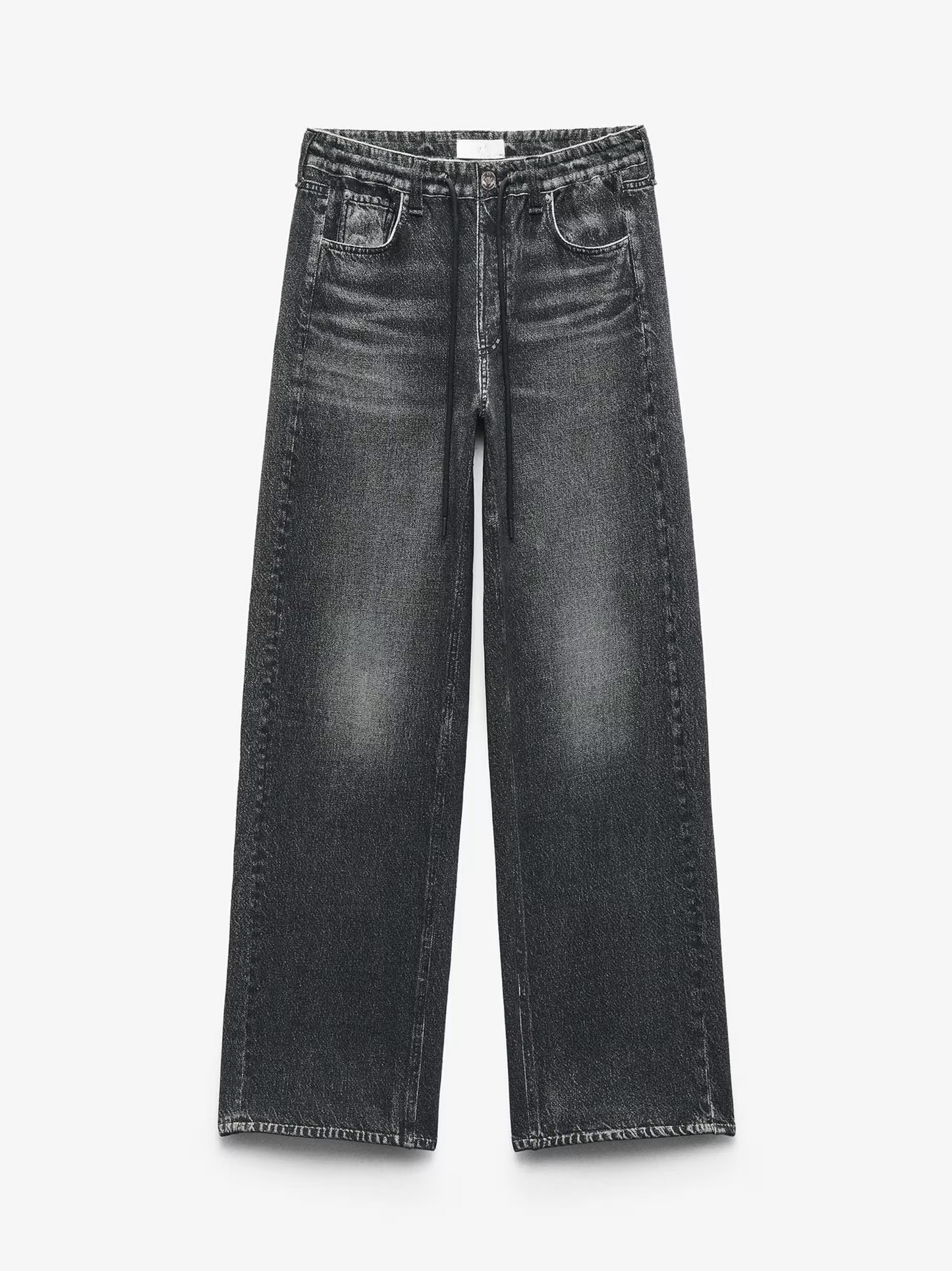 Drawstring Wide-Leg Pants